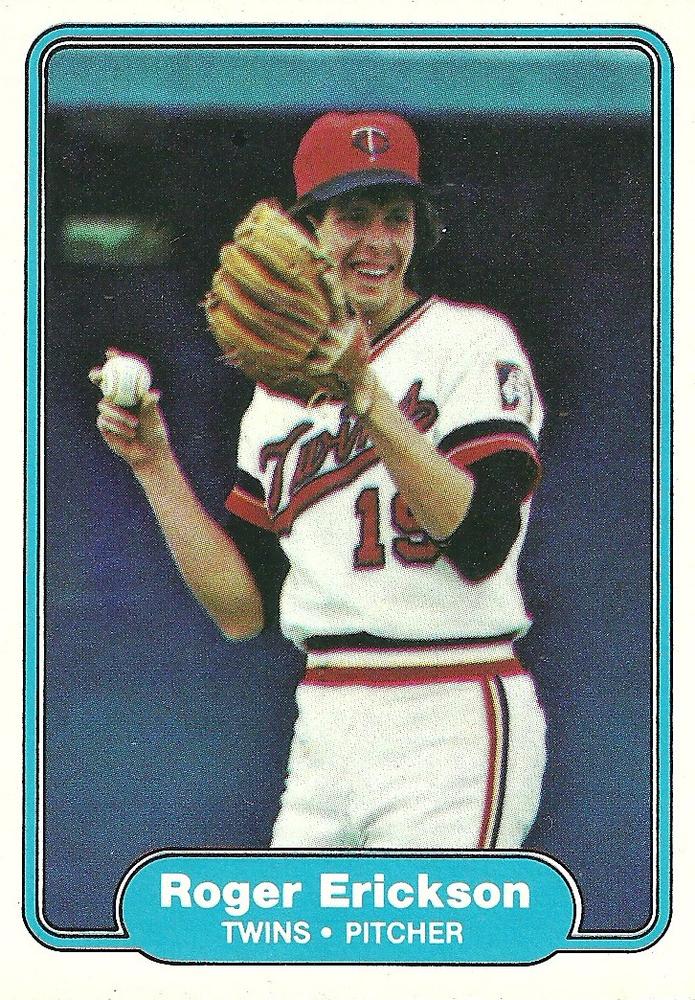 Roger Erickson 1982 Fleer Baseball Card 1980s Baseball