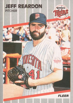 Jeff Reardon 1989 Fleer Baseball Card 1980s Baseball