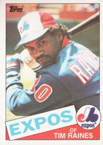 Tim Raines 1985 Topps Baseball Card