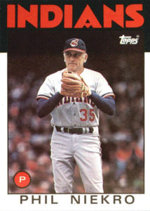 Phil Niekro 1986 baseball card