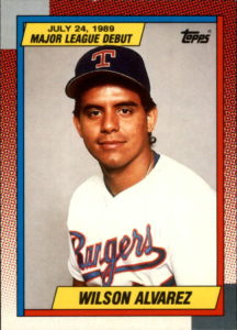 Wilson Alvarez debut baseball card