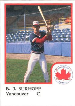 BJ Surhoff 1986 baseball card