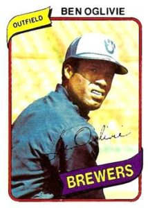 Ben Oglivie 1980 baseball card