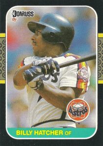 Billy Hatcher 1987 Donruss baseball Card