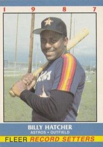 Billy Hatcher 1987 Fleer Baseball Card