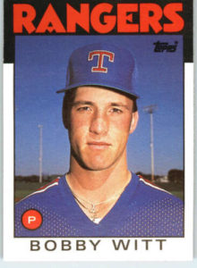 Bobby Witt baseball card 1986