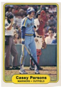 Casey Parsons 1982 Fleer Baseball Card