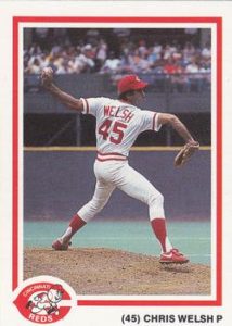 Chris Welsh 1986 Reds baseball card