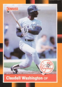 Claudell Washington 1988 baseball card