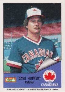 Dave Huppert 1984 minor league baseball card