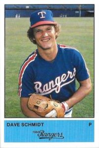 Dave Schmidt 1984 baseball card