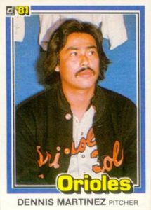 Dennis Martinez 1981 baseball card