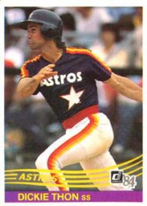 Dickie Thon 1984 baseball card