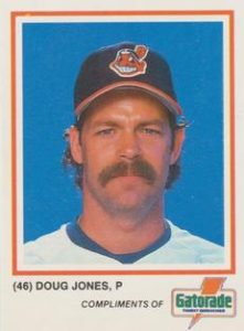 Doug Jones 1987 Indians team baseball card
