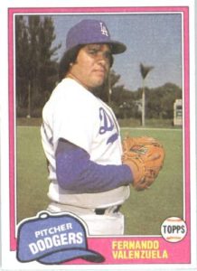 Fernando Valenzuela 1981 baseball card