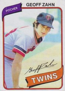 Geoff Zahn 1980 baseball card