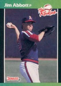 Jim Abbott 1989 baseball card