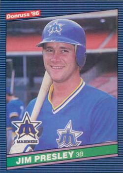 Jim Presley 1986 baseball card