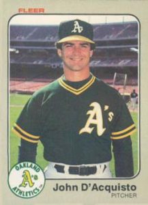 John D'Acquisto 1983 Fleer Baseball Card