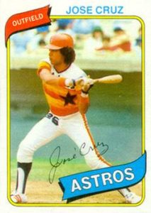 Jose Cruz 1980 baseball card