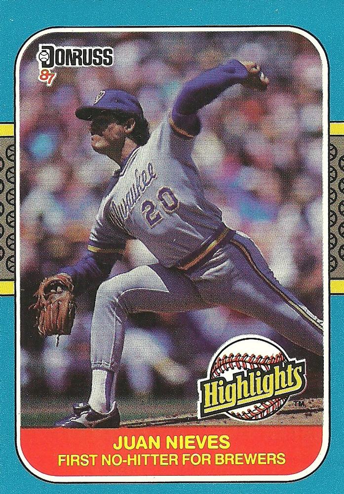 Juan Nieves 1987 baseball card