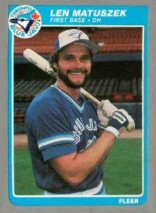 Len Matuszek 1985 Fleer Update baseball card