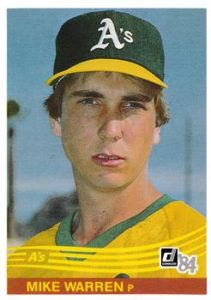 Mike Warren 1984 baseball card