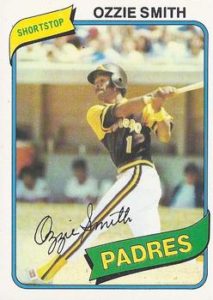 Ozzie Smith 1980 baseball card