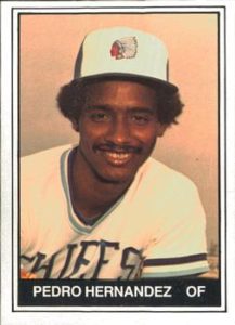 Pedro Pete Hernandez 1982 minor league baseball card