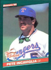 Pete Incaviglia 1986 baseball card