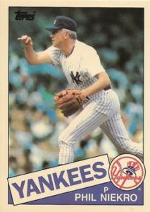 Phil Niekro 1985 baseball card
