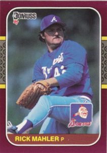 Rick Mahler 1987 baseball card