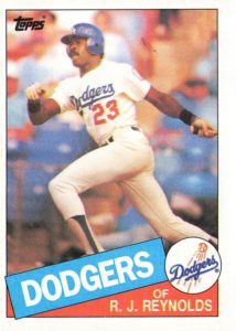 RJ Reynolds 1985 baseball card