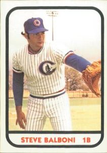 Steve Balboni 1981 baseball card