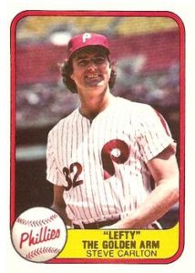 Steve Carlton 1981 baseball card