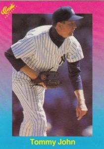 Tommy John baseball card