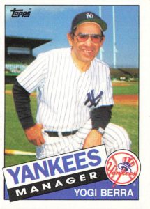 Yogi Berra 1985 baseball card
