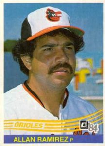 Allan Ramirez 1984 baseball card