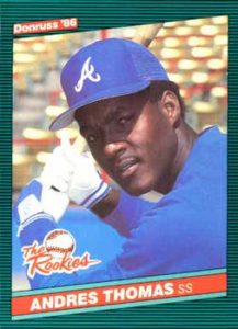 Andres Thomas 1986 baseball card