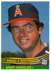 Andy Hassler 1984 baseball card
