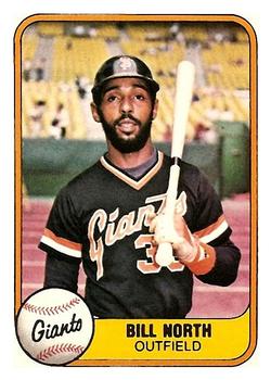 Bill North 1981 baseball card - 1980s Baseball