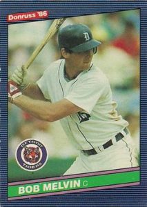 Bob Melvin 1986 baseball card
