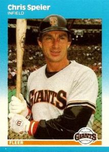 Chris Speier 1987 baseball card