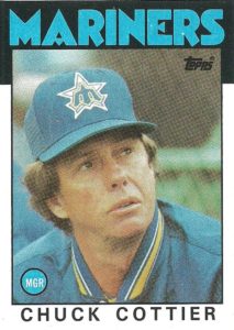 Chuck Cottier 1986 baseball card