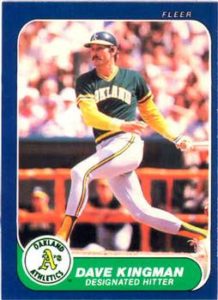 Dave Kingman 1986 baseball card