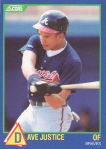 David Justice 1989 baseball card