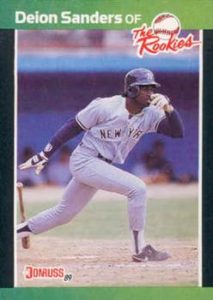 Deion Sanders 1989 baseball card