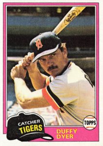 Duffy Dyer 1981 baseball card