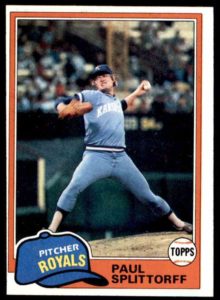 Paul Splittorf 1981 baseball card