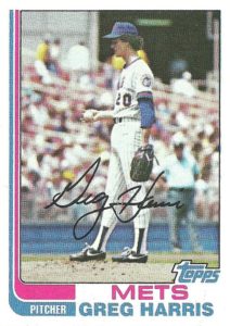 Greg Harris 1982 baseball card